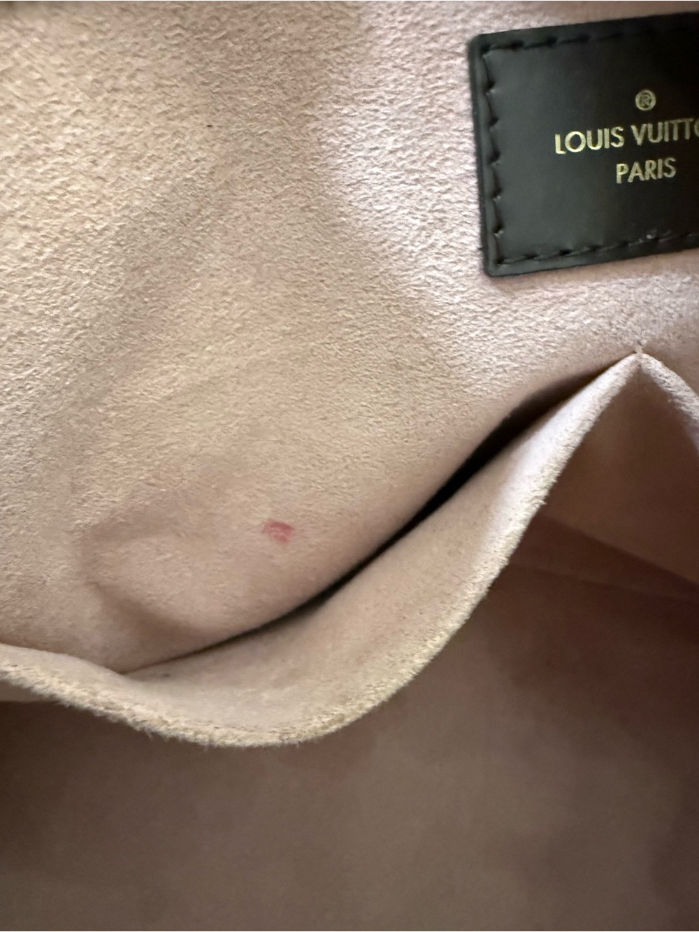 Louis Vuitton Damier Ebene Tote with Pink Center Panel - Picture 9 of 15